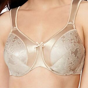 Bali Satin Tracings Minimizer Underwire Bra  40DD Nude 3562